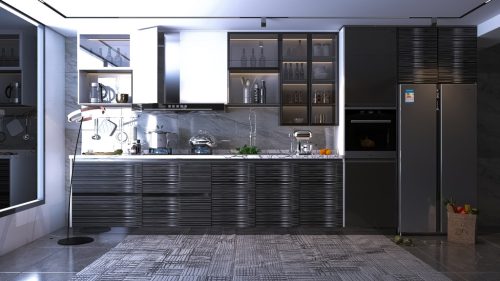 Gizir 3D01_S040 fekete szupermatt 3D bútorlap