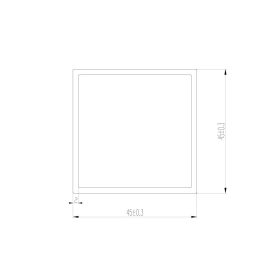 Alumínium zártszelvény 45x45 mm ezüst