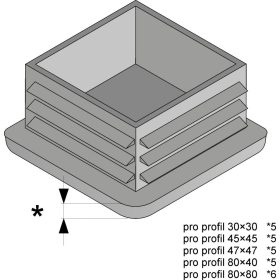 Alumínium zártszelvény végzáró 80x40 mm