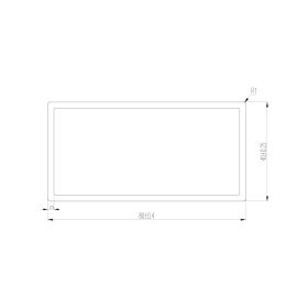 Alumínium zártszelvény 80x40 mm ezüst