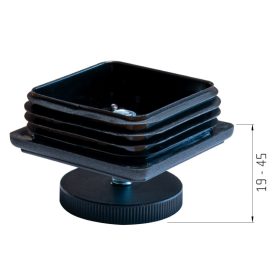 Alumínium zártszelvény szintezőláb 80x80 mm