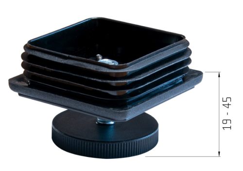 Alumínium zártszelvény szintezőláb 80x80 mm