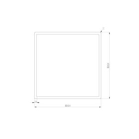 Alumínium zártszelvény 80x80 mm ezüst