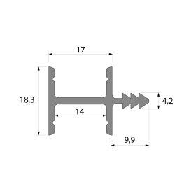 Bemarható LED élprofil 3 méter Edge