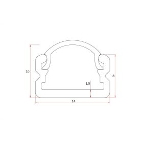 Csavarozható LED profil 3 méter Small