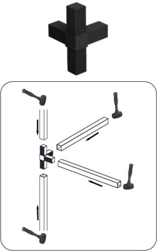BD-Puzzle_K4 4 irányú csatlakozó