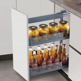   ML System bal oldalra szerelhető üvegtálcás kosár - több méretben