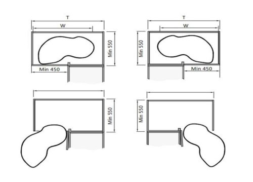 ML System kifordítható vesetál balos FEHÉR-KRÓM