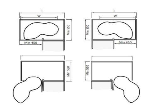 ML System kifordítható vesetál jobbos FEHÉR-KRÓM