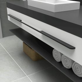 Nomet LANA hosszú bútor fogantyú - matt fekete - 1135 mm