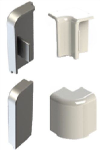 EF-1207 álló készlet: 2 vég+1 külső s.+1 belső s. Alu