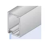 szálcsiszolt inox színű F1 keretprofilos alukeretes bútorajtó