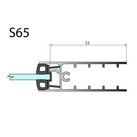 S65 szimetrikus gumitömítő 2,7m