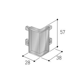 GOLA J Fém belső sarokelem ALU