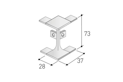 GOLA C Fém külső sarokelem ALU