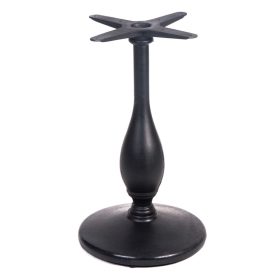 Kerek fekete öntöttvas bisztróálb