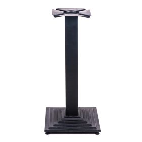 Szögletes lépcsőzetes fekete bisztróláb