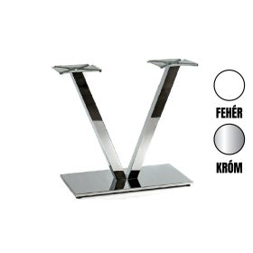 Szögletes dupla V fehér bisztróláb