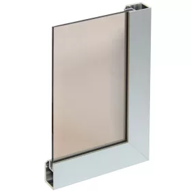 ALU színű P keretprofilos alukeretes bútorajtó