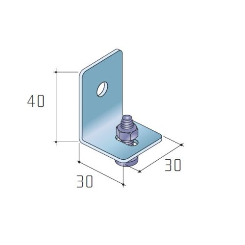 S40-S80 fali rögzítő acél sínhez