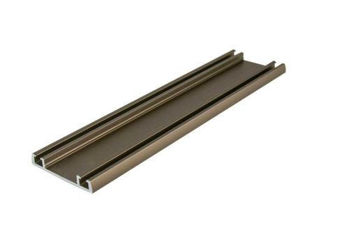 S06N Tolóajtó alsó sín 2 pályás INOX