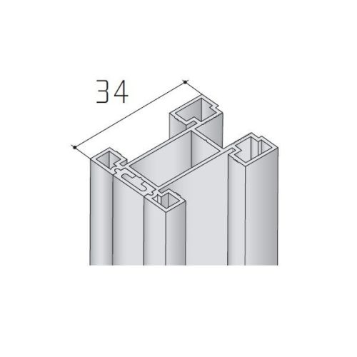 S15 Tolóajtó fogantyú profil 2,7 m FEHÉR