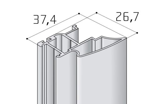 S16 Tolóajtó fogantyú profil 2,7 m PEZSGŐ