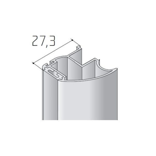 S17 Tolóajtó fogantyú profil 2,7 m EZÜST