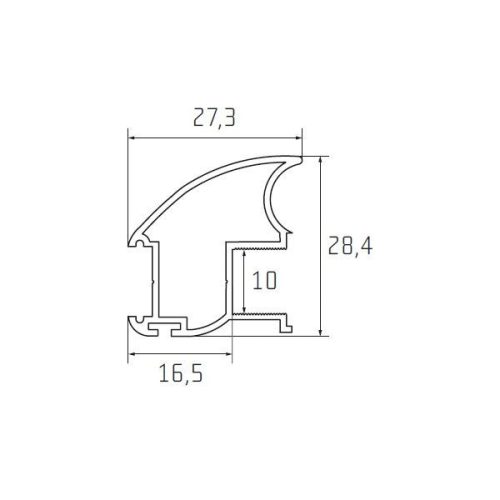 S17 Tolóajtó fogantyú profil 2,7 m PEZSGŐ
