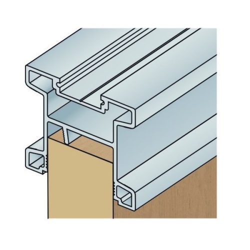 S19 Tolóajtó fogantyú profil 2,7 m EZÜST