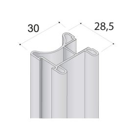 S22 Tolóajtó fogantyú profil 2,7 m EZÜST