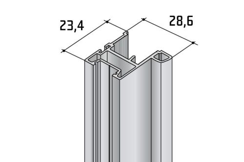 S24 Tolóajtó fogantyú profil 2,7 m FEHÉR