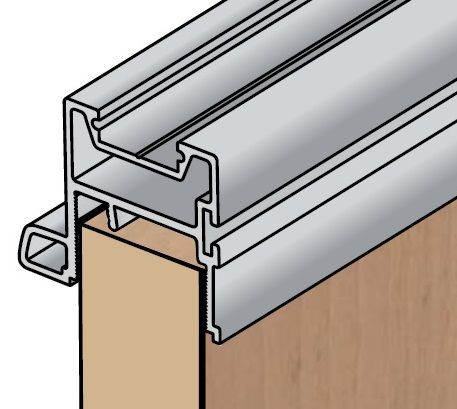 S24 Tolóajtó fogantyú profil 2,7 m FEKETE