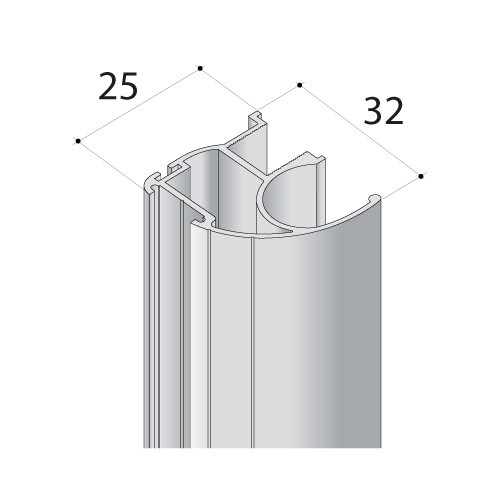 S27 Tolóajtó fogantyú profil 2,7 m PEZSGŐ