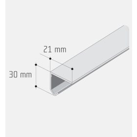 S30 Tolóajtó felső sín 1 pályás EZÜST