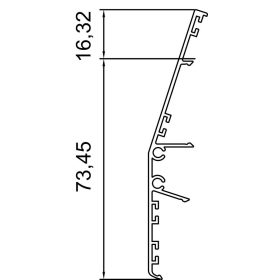 S40-S80N Tolóajtó takaró profil EZÜST