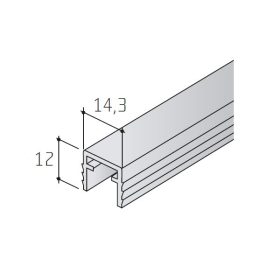S50 Tolóajtó felső sín bemarható EZÜST