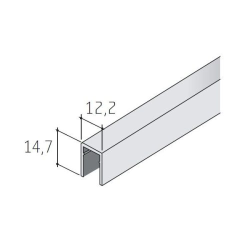 S50 Tolóajtó felső sín csavarozható NATÚR