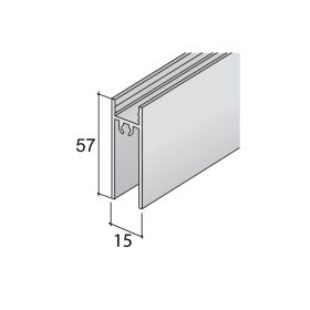 S55 Tolóajtó alsó összekötő profil EZÜST