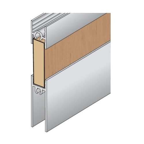 S55 Tolóajtó alsó összekötő profil FEKETE