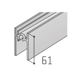 S65 Tolóajtó alsó összekötő profil EZÜST