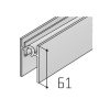 S65 Tolóajtó alsó összekötő profil INOX