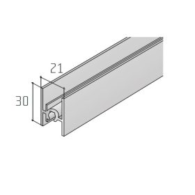 S65 Tolóajtó felső összekötő profil EZÜST