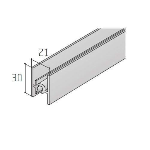 S65 Tolóajtó felső összekötő profil INOX