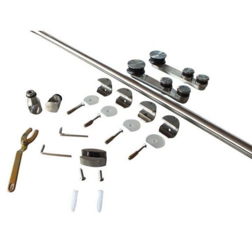 S90 G1 Inox Tolóajtó szett üveghez 2m