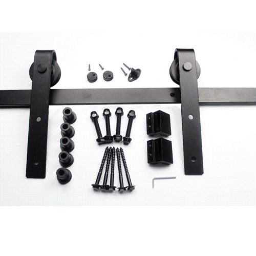 S90 Fekete pajtajtó tolóajtó szett 2m