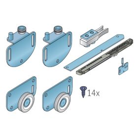 S36SC Tolóajtó fékes görgőszett