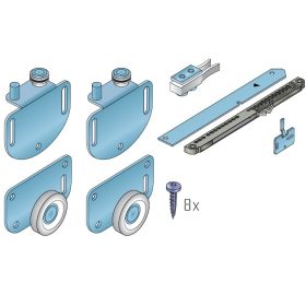 S37SC Tolóajtó fékes görgőszett