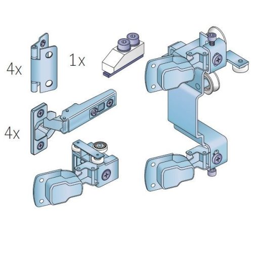 S40SD harmonika görgőszett bal