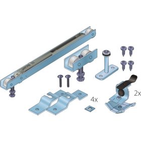 S80-S55 T25 Tolóajtó fékes görgőszett